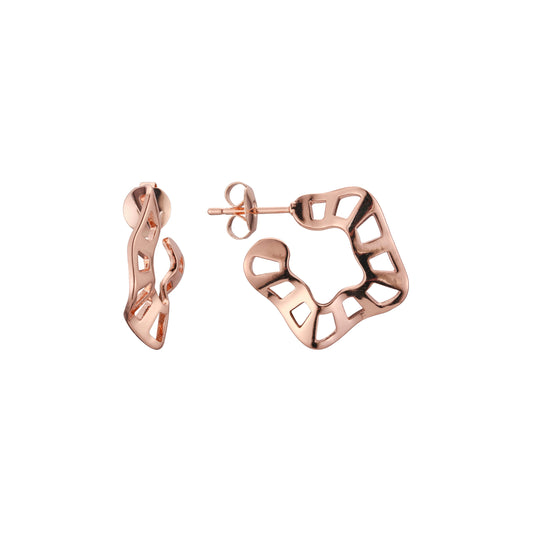Серьги-гвоздики Wonderful C-кольцо из 14-каратного золота и розового золота