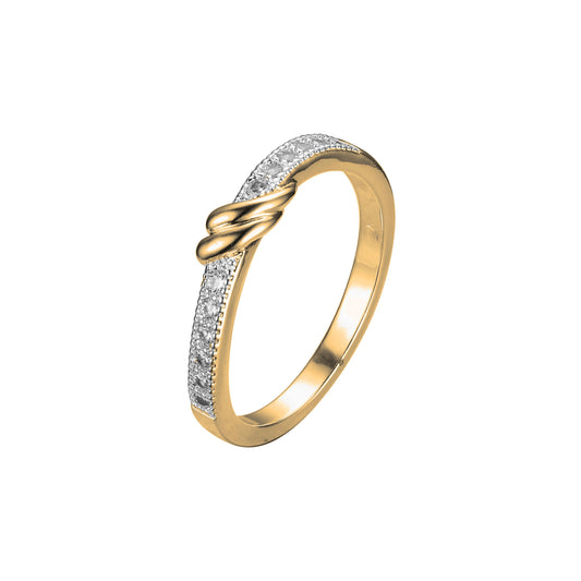 Anéis de aliança de casamento de banda dupla em ouro 18K, ouro branco, ouro rosa, ouro 14K, duas cores de revestimento