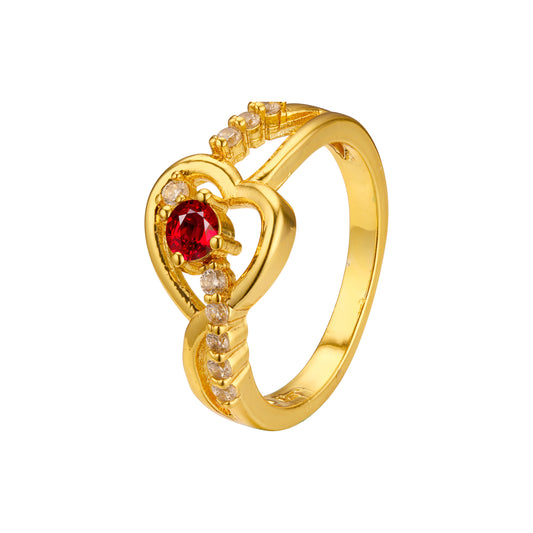 Модные кольца Solitaire с паве в виде сердечек, покрытые розовым золотом, двухцветные