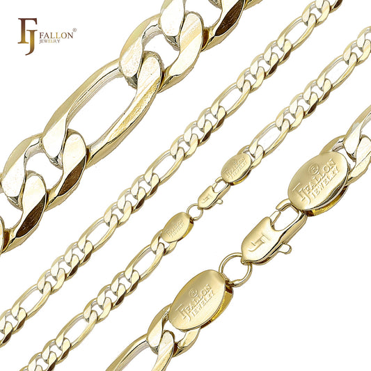 .Klassische Figaro-Gliederketten aus 14-karätigem Gold [Mittel 5–9 mm]