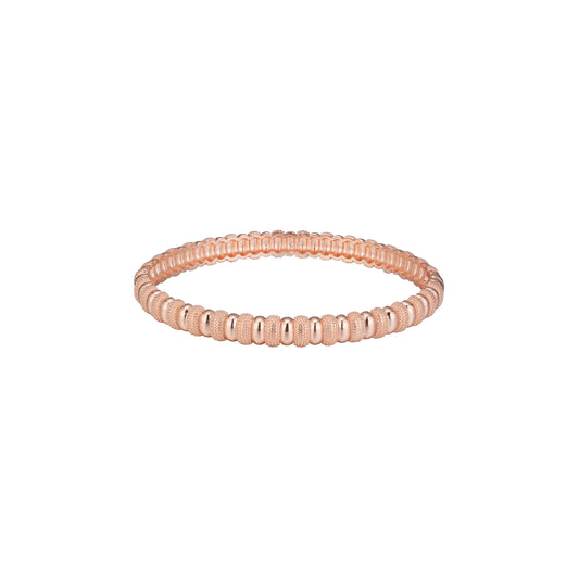 Expressão empilhável em ouro 14k, pulseiras em ouro rosa