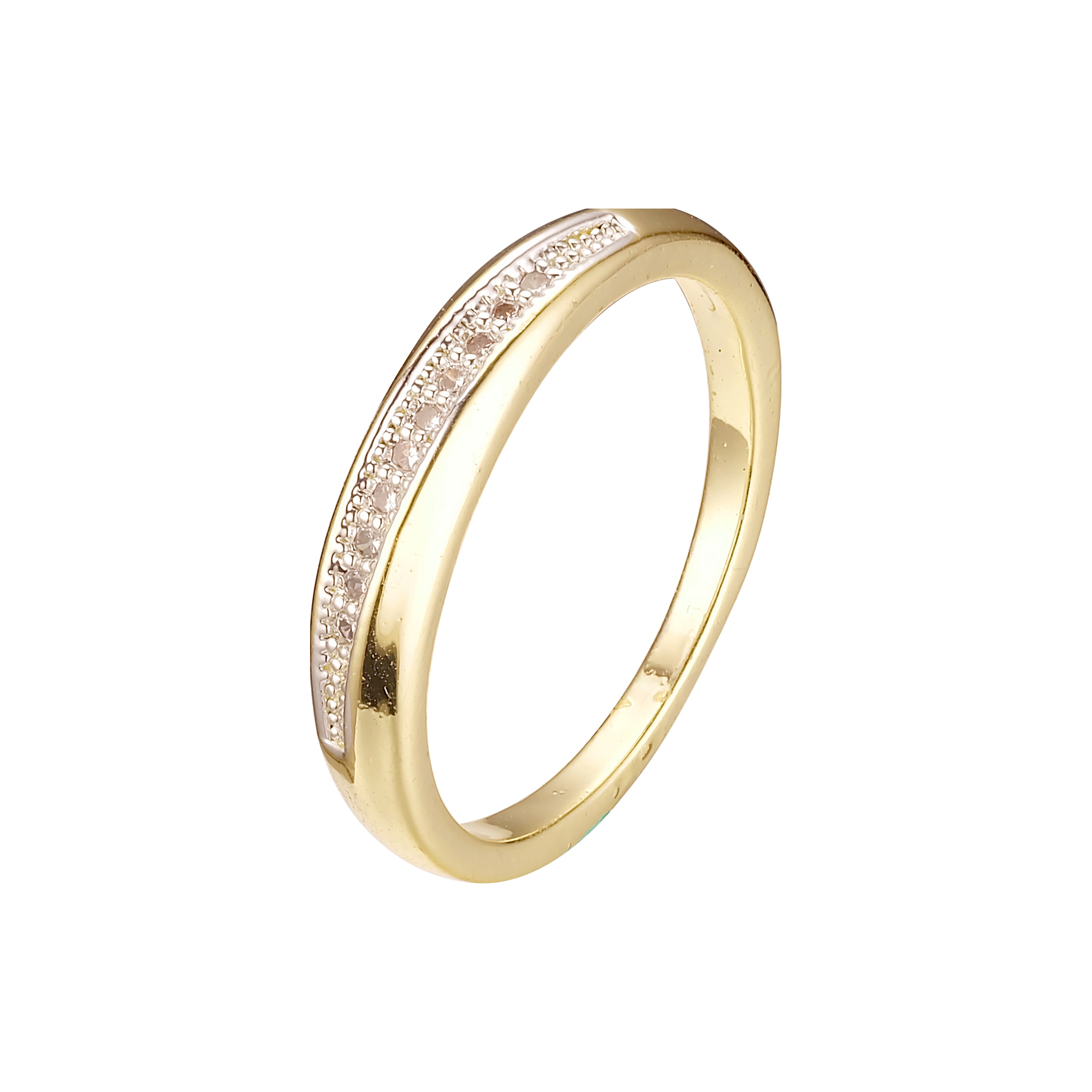 14K ゴールド、ローズゴールドメッキ色の結婚指輪リング
