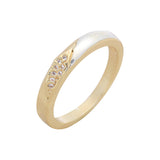 Anéis de design simples em ouro branco, ouro rosa de dois tons