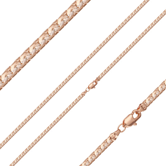 Необычные цепочки CR с звеньями C, покрытием из 14-каратного золота и двухцветного розового золота.