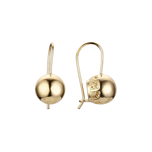 Perlenlaternen-Drahthaken-Ohrringe aus 14-kar?tigem Gold mit Ros¨¦vergoldung