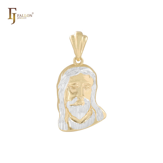Религиозный кулон «Портрет Иисуса» из золота 14 карат