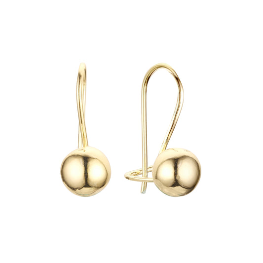 Perlen-Ohrringe mit Laternen-Drahthaken und Perlen in 14-kar?tigem Gold, Farben mit Ros¨¦vergoldung