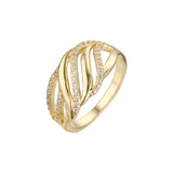 .Модные кольца из 14-каратного золота с покрытием из розового золота.