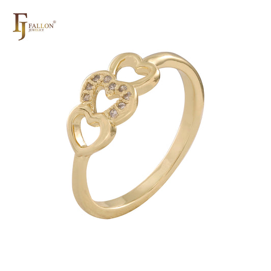 Ringe aus 14-karätigem Gold mit schlichtem Design
