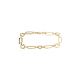 Причудливые браслеты со звеньями в виде скрепок, покрытые золотом 14 карат и розовым золотом