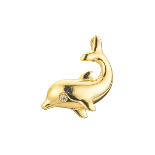 Colgante Delfín en Oro de 18K, baño de Oro de 14K Colores