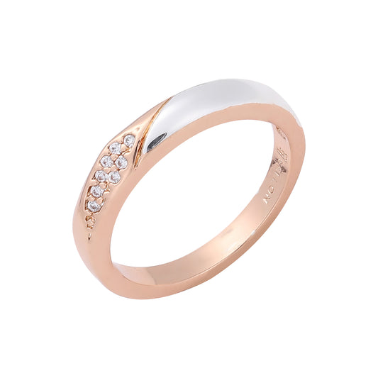Простой дизайн Белое золото, розовое золото двухцветные кольца