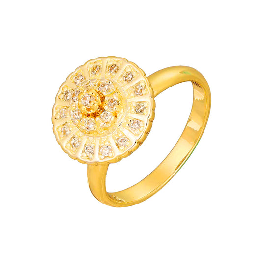 Los grandes anillos de racimo de flores chapados en Oro 14K, oro de 18 quilates, dos tonos