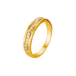 ホワイトゴールドメッキの結婚指輪パヴェスタッカブルリング
