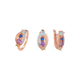 Conjunto de joyas y anillos de dos tonos de Oro 14K, oro rosa y Oro 14K.