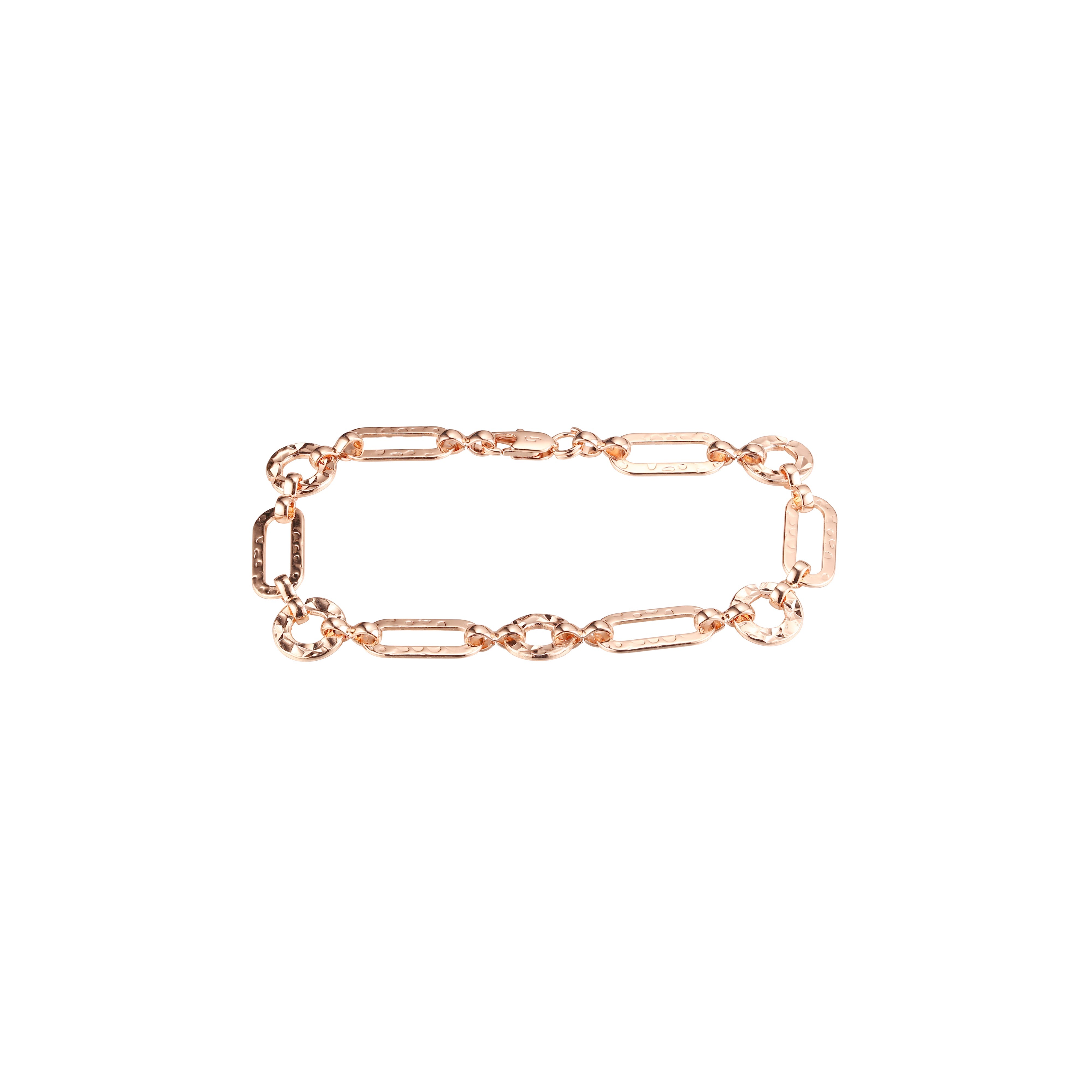 Причудливые браслеты со звеньями в виде скрепок, покрытые золотом 14 карат и розовым золотом